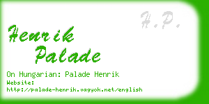 henrik palade business card